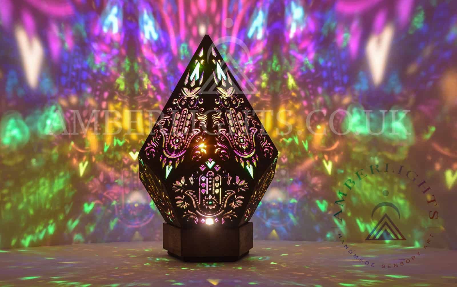 Hamsa Magenta sensory lamp