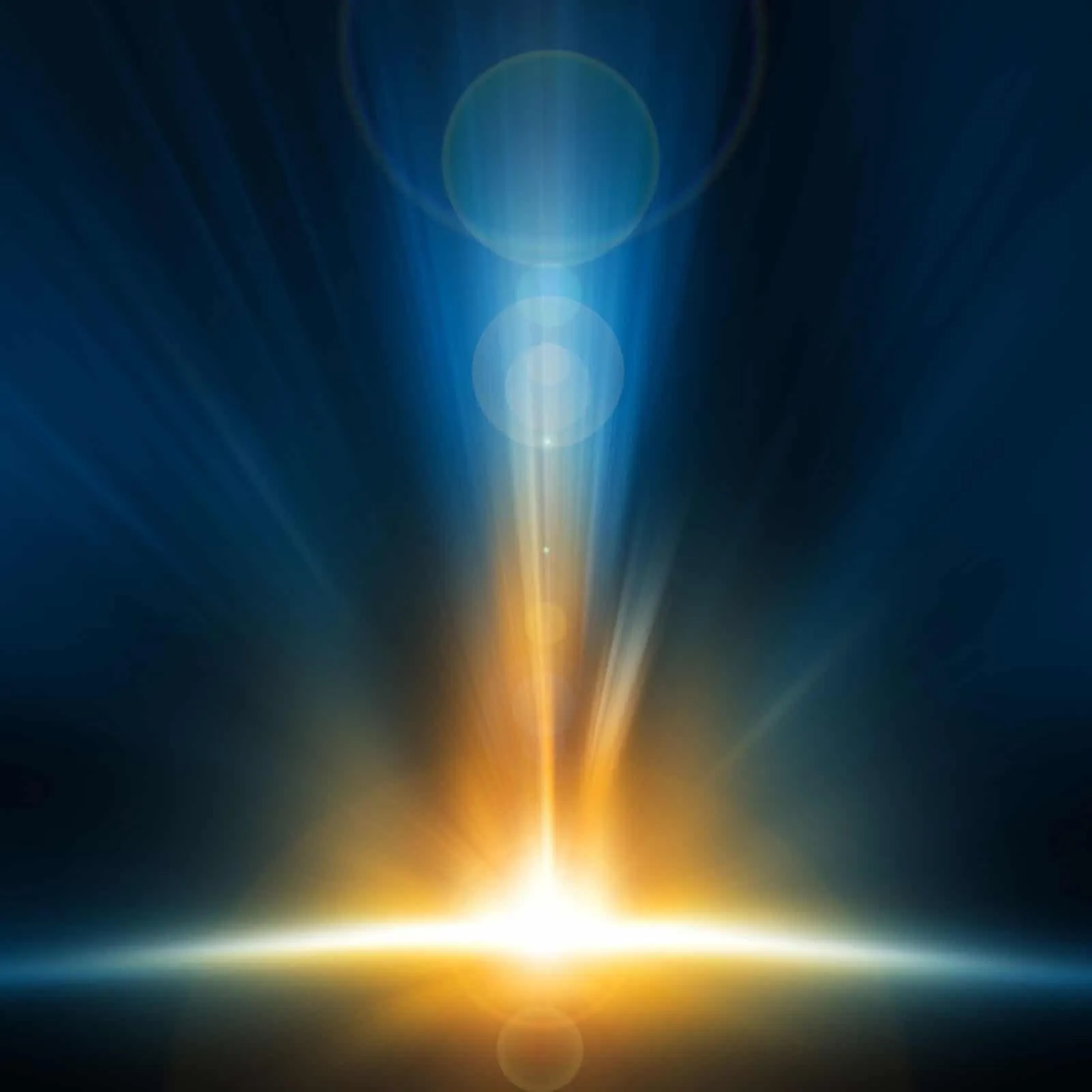 refracted light in space